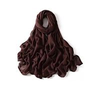 Txameru Women's Hijab Viscose Hijab for Women Muslim Cotton Hijab Fashion Hijab Scarf, Coffee, Standard
