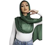 Txameru Women's Hijab Viscose Hijab for Women Muslim Cotton Hijab Fashion Hijab Scarf, Forest, Standard