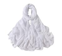 Txameru Women's Hijab Viscose Hijab for Women Muslim Cotton Hijab Fashion Hijab Scarf, White, Standard