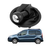 TXBZQKJ Car Gear Shift Stick Knob Gaiter Boot Cover For Citroen Berlingo Multispace 2008-2018, 5 Speed Gear Shift Knob Kit,Black Leather Dust-Proof Cover Frame Replacement