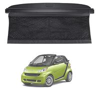 TXBZQKJ Rear Boot Luggage Shelf for Smart ForTwo 2007-2014, SUV Retractable Cargo Cover Shade Shield Trunk Parcel Roller Blind, Canvas Aluminum Alloy