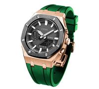 TXCLTS 5rd For GA2100 GA2110 Mod Kits, Metal Watch Band Strap Bezel, Watch Modding Replacement Accessories Set Rose Gold Black Case