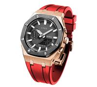 TXCLTS 5rd For GA2100 GA2110 Mod Kits, Metal Watch Band Strap Bezel, Watch Modding Replacement Accessories Set Rose Gold Black Case