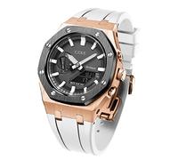 TXCLTS 5rd For GA2100 GA2110 Mod Kits, Metal Watch Band Strap Bezel, Watch Modding Replacement Accessories Set Rose Gold Black Case