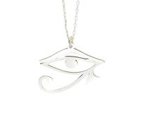 TXCLTS 925 Sterling Silver Amulet Reiki Eye Of Horus Necklace For Men Women, Minimalist All Seeing Eye Necklace - Vinttage Eye Of Ra Necklace, Eye Of Horus Pendant Illuminati Necklace For