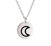 TXCLTS 925 Sterling Silver Planet Necklace for Men and Women, Planet Symbol Amulet Small Charm Necklace, Jupiter, Saturn, Pluto Alchemical Symbols, Saturn Necklace Gold
