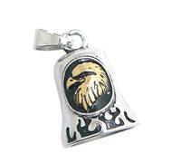 TXCLTS 925 Sterling Silver Retro Punk Style Men's Cross Lucky Bell Wing Knight Bell Keychain Motorcycle Riding Guardian Bell Accessories - Guardian Pendant, Guardian Necklace, Pendant