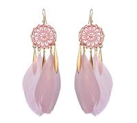 TXCLTS Beads Earrings Hand Woven Sequin Crystal Heart Hollow Out Valentine's Day Heart Shaped Earrings Multiple Earrings Set for Women