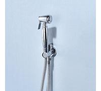 TXCLTS Bidet Tap Sprayer Wall Mounted Booster Sprayer Handheld Bidet Sprayer Kit Chrome-Plated Single Function Single Handle Toilet Bidet Douche Spray, Shower Hose, G