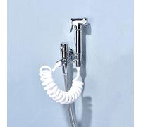 TXCLTS Bidet Tap Sprayer Wall Mounted Booster Sprayer Handheld Bidet Sprayer Kit Chrome-Plated Single Function Single Handle Toilet Bidet Douche Spray, Shower Hose, G