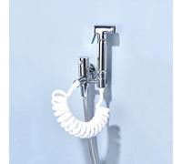 TXCLTS Bidet Tap Sprayer Wall Mounted Booster Sprayer Handheld Bidet Sprayer Kit Chrome-Plated Single Function Single Handle Toilet Bidet Douche Spray, Shower Hose, G
