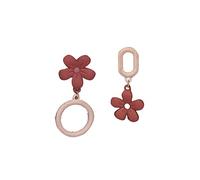 TXCLTS Earring Asymmetric Acrylic Flowers Temperament Earrings Colors Red and Brown Sweet Gentle Lovely Party Banquet Jewelry Jewellery