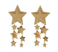 TXCLTS Earrings for Women Rainbow Color Acrylic Tassel Star Moon Stud Earrings Alien Universe Party Friend Gift