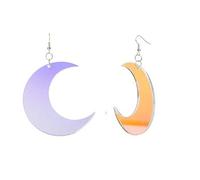 TXCLTS Earrings for Women Rainbow Color Acrylic Tassel Star Moon Stud Earrings Alien Universe Party Friend Gift