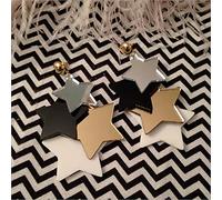 TXCLTS Earrings for Women Rainbow Color Acrylic Tassel Star Moon Stud Earrings Alien Universe Party Friend Gift