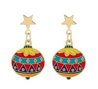 TXCLTS Earrings Santa Christmas Tree Snowman Star Stud Earrings For Women A Variety Of Colors To Choose From Daily Use Creative Gifts Earring Studs Pack