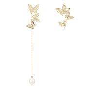 TXCLTS Earrings Super Fairy Temperament Everything Matching Asymmetrical Long Full Drill Butterfly Stud Earrings Earrings for Women Fashion