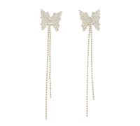 TXCLTS Earrings Super Fairy Temperament Everything Matching Asymmetrical Long Full Drill Butterfly Stud Earrings Earrings for Women Fashion