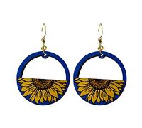 TXCLTS Earrings With Ukraine Jewelry Flower I Fashion Men Gifts Sunflower Stand Women Earrings Heart Earrings Studs