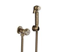 TXCLTS Hand Held Bidet Sprayer for Toilet, Antique Bronze Brass Toilet Bidets Faucet, Single Cold Water Sprayer Kit, Wall Mount Hygienic Shower Set