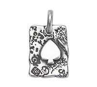 TXCLTS jewelry S925 Sterling Spade Playing Card Pendant, Men And Women Personalised Fashion Hundred Matching Sterling Pendant Necklace Jewelry for girls