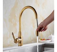 TXCLTS Kitchen Sink Tap for Bar Farmhouse Commercial, Antique Bronze Kitchen Faucets, 360 Rotate Swivel Faucet, Hot Cold Water Tap, Mixer Kitchen Sink Faucet