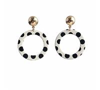 TXCLTS Leopard Tortoise Print Acetate Acrylic Leaf Geometric Square Oval Hem Long Drop Earrings Female Female