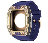 TXCLTS Luxury Diamonds case Modification Kit Mod Metal Frame Bezel for Band 7 Case 44mm 45mm Strap for IWatch 8 7 6 5 4 Set