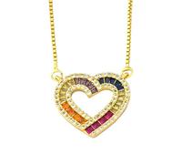 TXCLTS Rainbow Necklace For Women, Romantic Initial CZ Heart Shape Necklace, Classic Wings Rainbow, Rainbow Moon Star Pendant, Rainbow Bridge Necklace