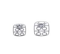TXCLTS Stud Earrings Silver 925, 925 Sterling Silver Stud Earrings, Vintage Hollowed Out Asymmetric Like Word Earrings Elegant Silver Stud Earrings Charm Jewelry Her Women Girls