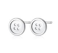 TXCLTS Stud Earrings Silver 925 Women, Women's Stud Earrings, Classic Unique Button 925 Sterling Silver Zirconia Earrings Elegant Jewelry Your Women Girls