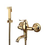 TXCLTS Wall Mounted Bathroom Toilet Bidet Mixer Spray Kit Gold Single Handle SprayerToilet Bidet Shower Head Bathroom Shower Bidet Taps Spray Toilet Cleaning Faucet-A