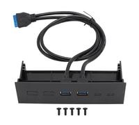 TXD167 5.25 Inch Front Panel USB Hub, Dual Port USB 3.0 Computer Expansion Board with 5Gbps Transfer Rate, ABS Housing, for Desktop PC Optical Drive Bay Installation