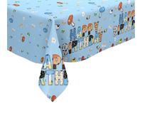 TXDAMAI Bluey Tablecloth, Party Tablecloth, Bluey 108 x 180 cm Disposable Plastic Tablecloth Cake Table Decorations Backdrop for Boy Girls Birthday Party Decoration Supplies