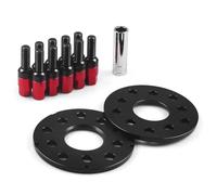 TXDBD Car Wheel Hub Spacers For VW For Jetta For Golf For Passat 1999-2011 PCD 5x112 CB 57.1MM And BALL BOLTS M14*1.5 Adapter(RED,8mm)