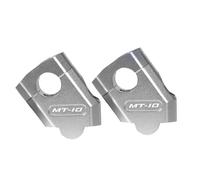 TXDBD Motorcycle Handlebar Riser For Y&amaha MT10 MT-10 MT 10 Handle Hand Bar Bars Rising Mount Clamp Heighten Extend Handlebar Raiser Spacer(Silver)