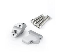 TXDBD Motorcycle Handlebars Risers For Ducati Multistrada V4S V4r Mount Clamps Handlebar Clamp Risers Grips Clamp Mount Adapter Handlebar Raiser Spacer(Silver)