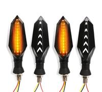 TXDBD Turning Indicators 4 Pieces Motorcycle Turn Signals Light Indicators For DUCATI MONSTER 696 796 695 620 400 Amber Flowing Water Flasher Blinker Lamp(WHITE)