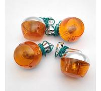 TXDBD Turning Indicators Motorcycle Turn Signal Lights For H&onda Jialing C50C C70 CD70 ST70 CT90 JH70 70cc Chrome Metal Case Turning Indicator Flasher Winker(Amber 1,Plastic)