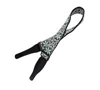 TXDKLUG Guitar Strap for Men Women and Kids,Embroidery Jacquard & Genuine Leather Ends Guitar Straps,Adjustable Shoulder Strap for Bass, Electric & Acoustic