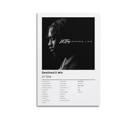 TXDYWZYGS Lil Tjay Destined To WinPop Songs Album Rapper Classic Album Canvas Print Signature Decor Bedroom Home Office Decor Teen Decor 12x18inch(30x45cm) Unframe-style-26