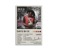 TXDYWZYGS Lucki Days B4 IIIPop Songs Album Rapper Classic Album Canvas Print Signature Decor Bedroom Home Office Decor Teen Decor 12x18inch(30x45cm) Unframe-style-24