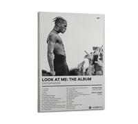 TXDYWZYGS XXXTentacion Look at MePop Songs Album Rapper Classic Album Canvas Print Signature Decor Bedroom Home Office Decor Teen Decor 08x12inch(20x30cm) Frame-style-2