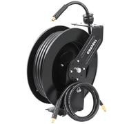 Txecpro Retractable Air Hose Reel 3/8 IN x 50 FT Hybrid Air Hose Max 300 PSI Air Compressor Hose Reel with 1.5m Cable, Ceiling / Wall Mounted Air Hose Reel