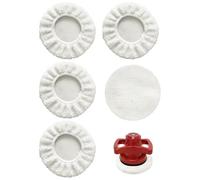 TXErfolg Pack of 5 Lambswool Polishing Covers for Einhell Cordless Car Polisher CE-CB 18/254 Li, CC-PO 90, for 220 mm - 250 mm Polishing Machines, 9-10 Inch Car Polishing Pad for Waxing and Polishing
