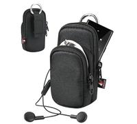 TXEsign MP3 Player Case for AiMoonsa MP3 Player with Accessory Pocket, Travel Carrying Case Dual Zipper Belt Storage Bag with Metal Carabiner