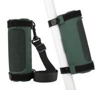 TXEsign Silicone Case Cover Compatible with JBL Flip 6 Speaker, Protective Case JBL Flip 6 Travel Speaker Sleeve with Shoulder Strap and Bike Strap for Bike Golf Cart Railing (Green)