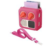 TXEsign Silicone Case Cover for Yoto Mini (2024 Edition), Travel Carrying Case with Adjustable Shoulder Strap Protective Cover for Yoto Mini Player (Deep Pink)