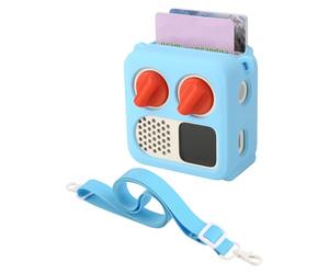 TXEsign Silicone Case Cover for Yoto Mini (2024 Edition), Travel Carrying Case with Adjustable Shoulder Strap Protective Cover for Yoto Mini Player (Sky Blue)