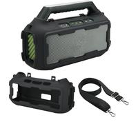 TXEsign Silicone Cover Compatible with Soundcore Boom 2 Outdoor Speaker, Travel Silicone Sleeve Case Shockproof Protective Cover Soft Skin with Shoulder Strap (Black)